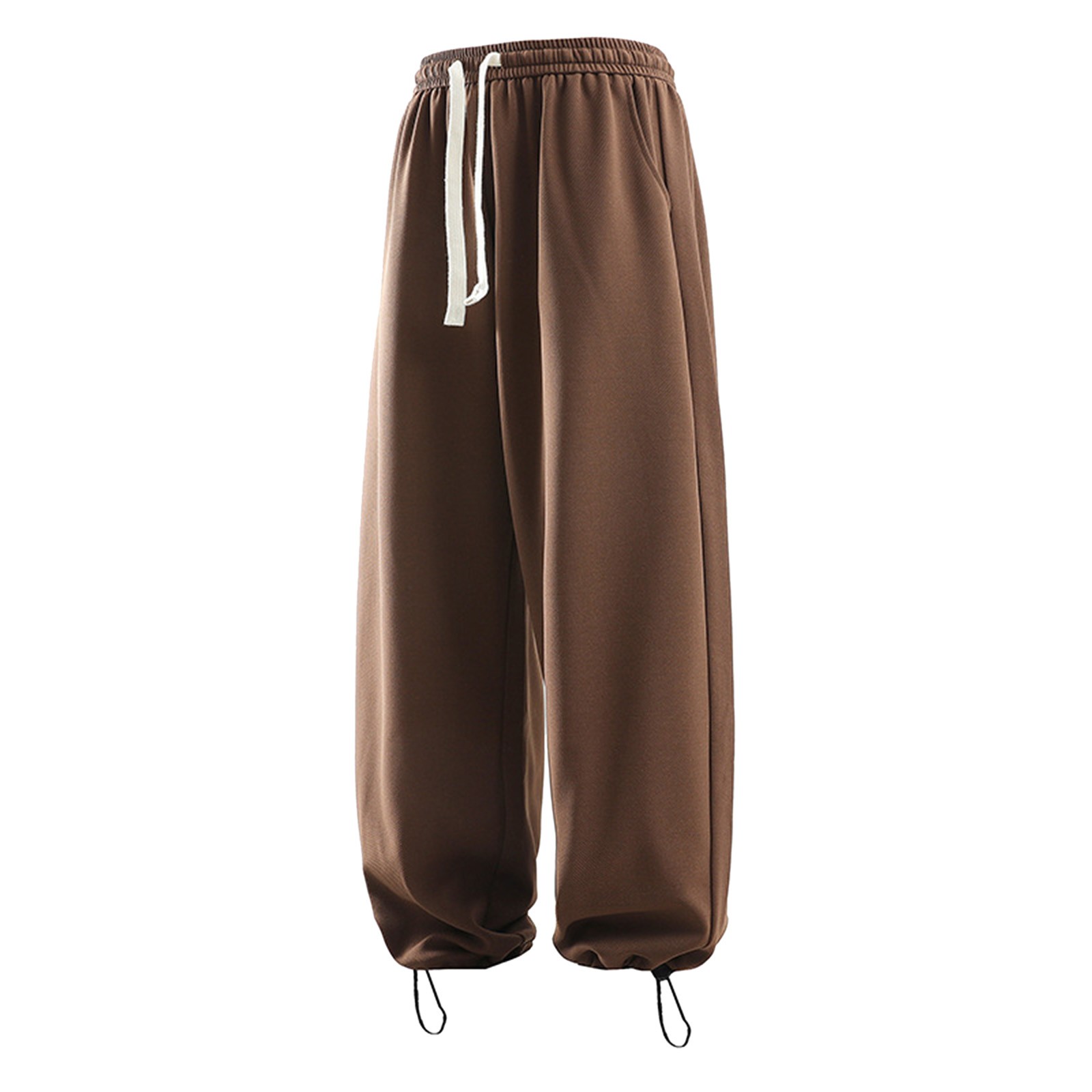 thumbnail image 2 of Pantalones cargo de senderismo para hombre: corte holgado, cintura con cordón, cinturilla elástica; pantalones deportivos informales con bolsillos utilitarios., 2 of 5